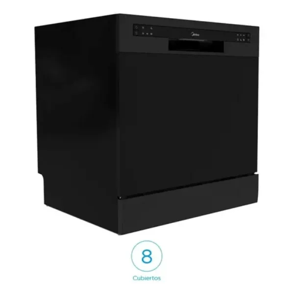 lavavajilla midea wqp83802gb 8 cub. negro