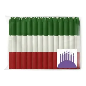 vela color lisas nº 4 san jorge un. (verde/blanca/roja) vela color lisas nº 4 san jorge un. (verde/blanca/roja)
