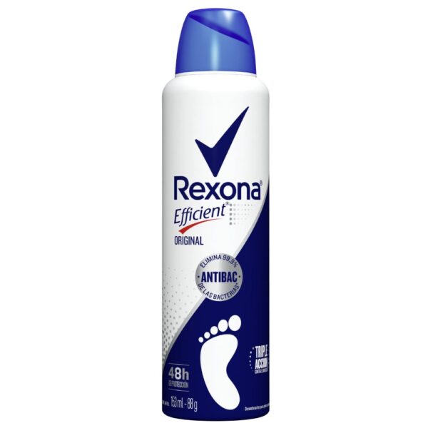 desodorante aerosol p/pies rexona efficient 88 grs.