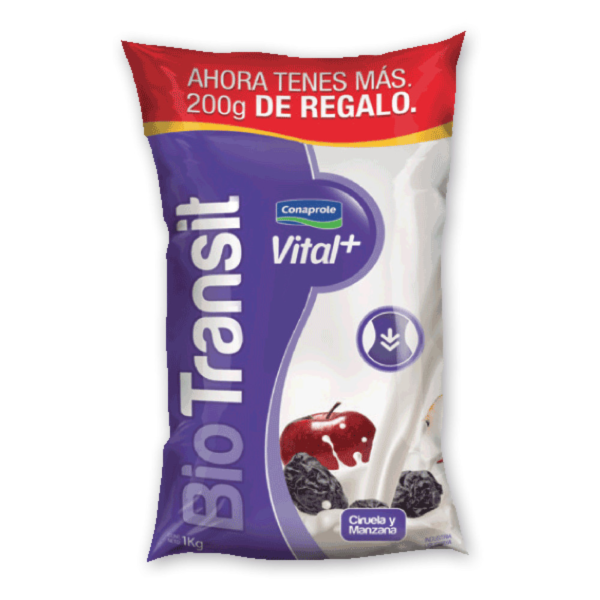 yogurt conaprole vital+ biotransit 1,2 lt. manz./ciruela