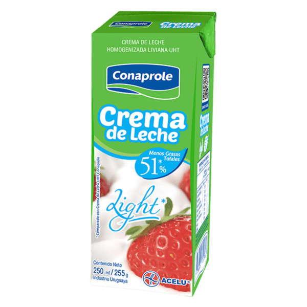 conaprole crema doble light larga vida 1/4 lt. (81138)