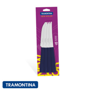 cuchillo p/asado tramontina n.kolor azul 12 un.