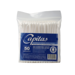 bastoncillos cotonetes capitas 50 un. bolsa (3472)