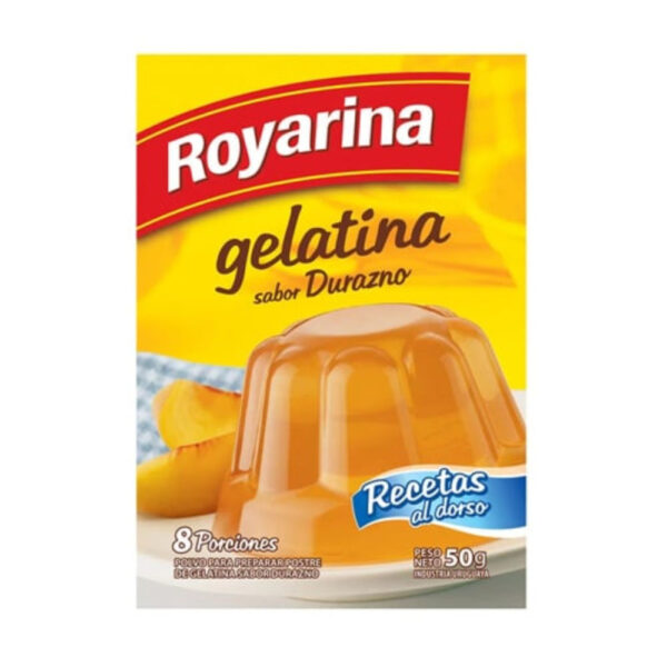 gelatina royarina 8 porc. durazno 50 grs. (9263)