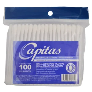 bastoncillos cotonetes capitas 100 un. bolsa (3473)
