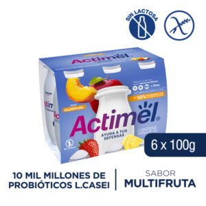 yogurt actimel 100 cc. x 6 un. multifrutas (pack) (150902)
