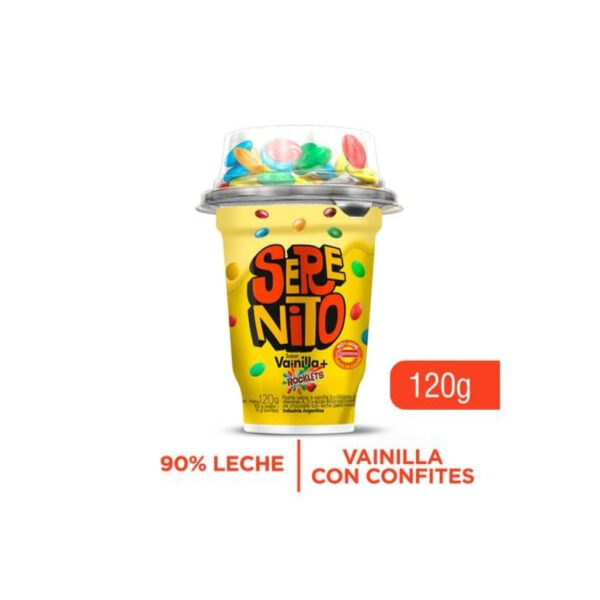 yogurt serenito c/capuchon rocklet 120 grs. vainilla