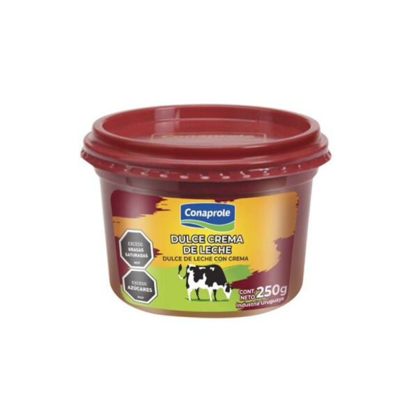 dulce leche conaprole crema 250 grs. vaso plastico (537)