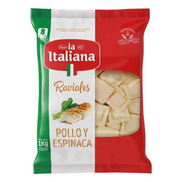 pasta ravioles pollo la italiana