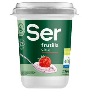 yogurt ser batido pote 460 grs. frutilla y chia (176514)