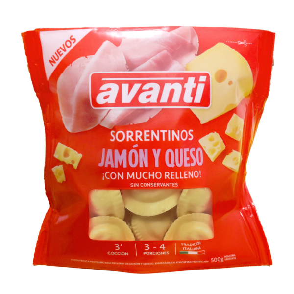 pasta sorrentinos avanti 500 grs. jamon y queso (5826) pasta sorrentinos avanti 500 grs. jamon y queso (5826)