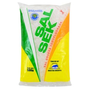 sal sek gruesa iodofluorada 1/2 kg. sal sek gruesa iodofluorada 1/2 kg.