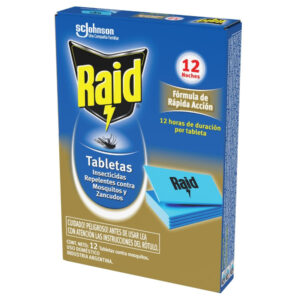 tabletas raid ahuyenta mosquitos 12 un. (61124) tabletas raid ahuyenta mosquitos 12 un. (61124)