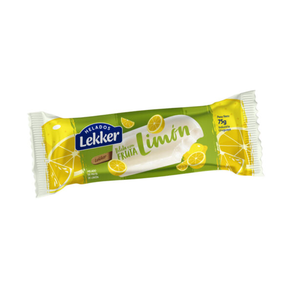 helado lekker paleta frutal 75 grs. limon