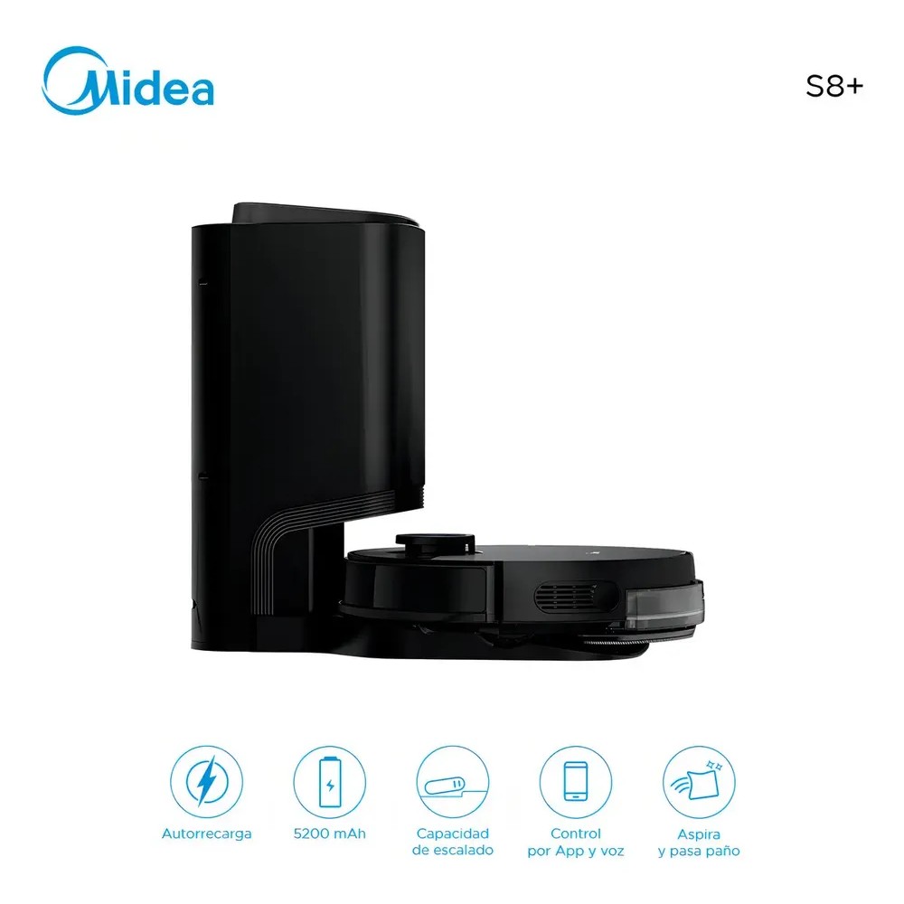 ASPIRADORA Y TRAPEADORA MIDEA ROBOT S8 CAP. 450 ML B/AUTOV