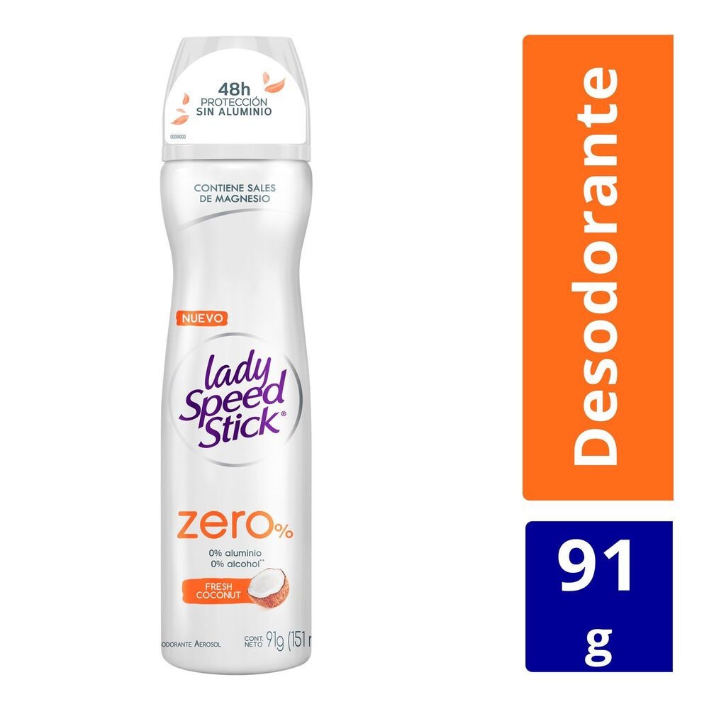 DESOD. AER. LADY S.STICK ZERO% 91 GRS. FRESH COCONUT