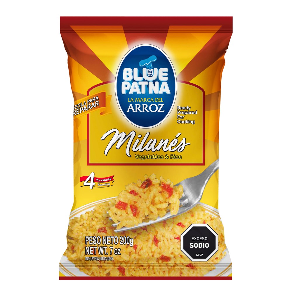 7730114000445 ARROZ COOPAR BLUE PATNA SAB. MILANES 200 GRS.(SBMIL)