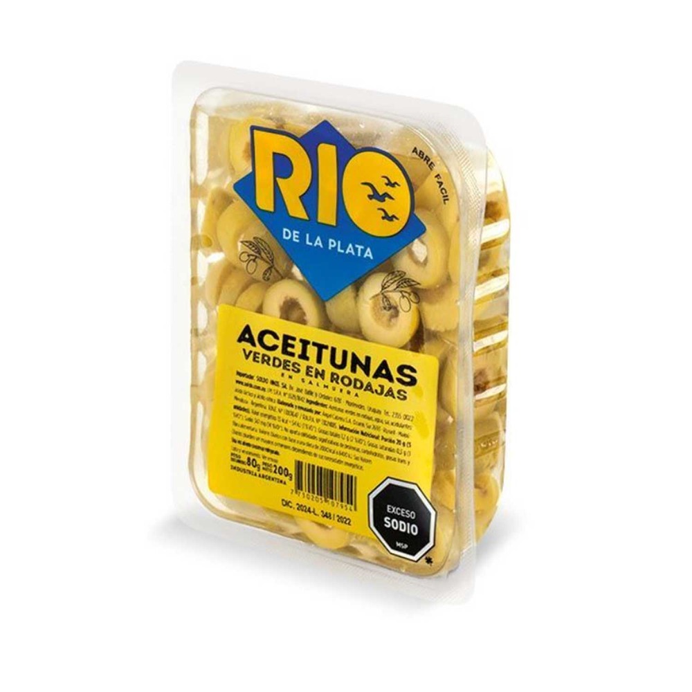 7730205107954 ACEITUNA RIO DE LA PLATA EN RODAJAS 200 GRS. BANDEJA (10795)