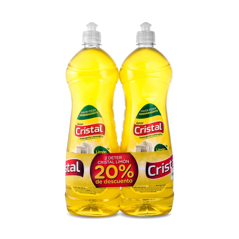 DET. LIQ. CRISTAL 1,250 LT. X 2 UN. LIMON (5602)