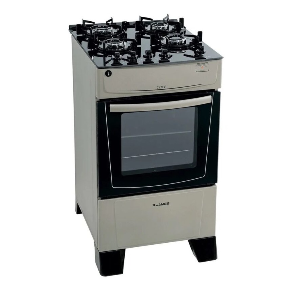7730749009882 COCINA JAMES C690 V 4H.GAS H/GAS TITANIUM (7692)