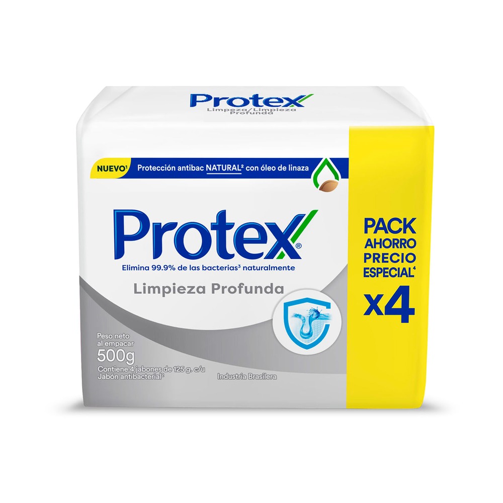 JABON PROTEX 125 GRS. X 4 UN. LIMP. PROF. (00475A)