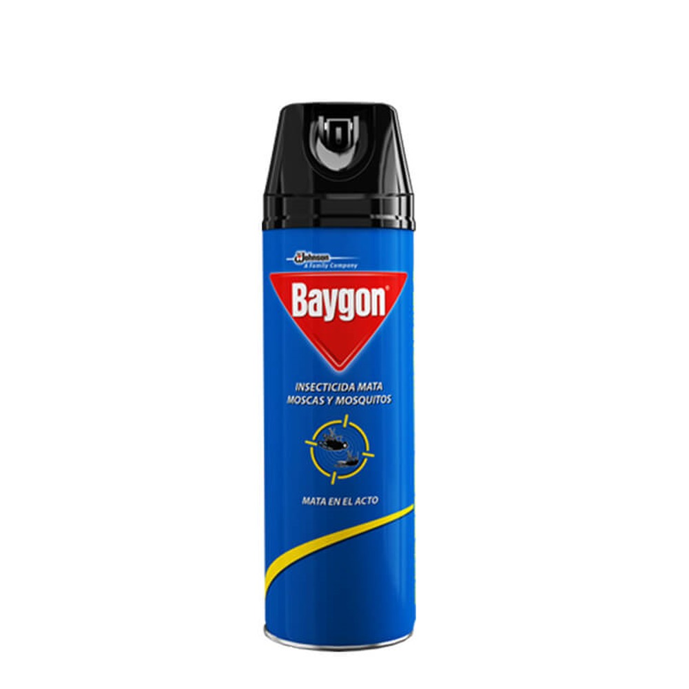 INSECTICIDA BAYGON MATA MOSCAS Y MOSQUITOS AER. 300 CC.