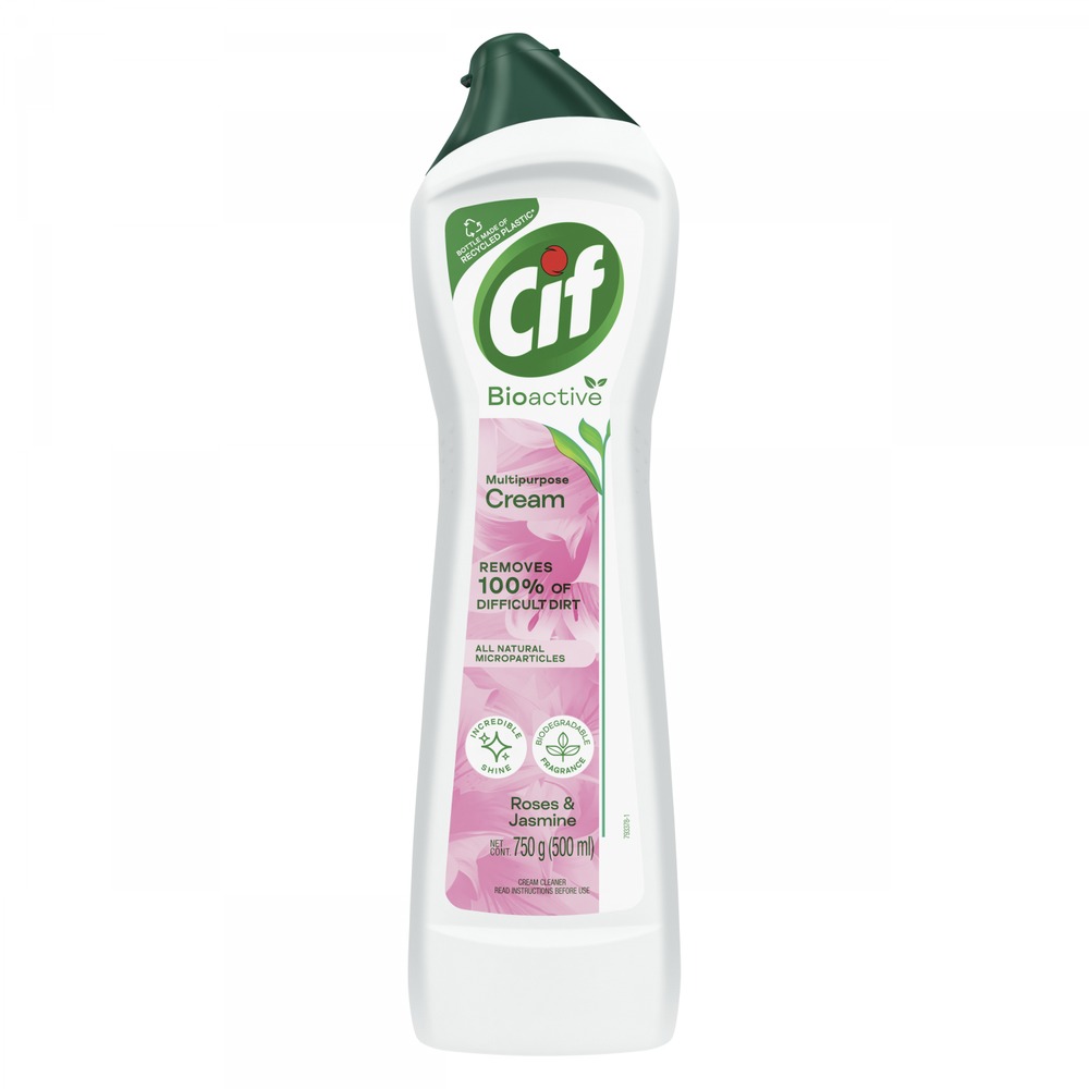 LIMPIADOR CIF CREMOSO BIOACTIVE 750 GRS. ROSA Y JAZMIN