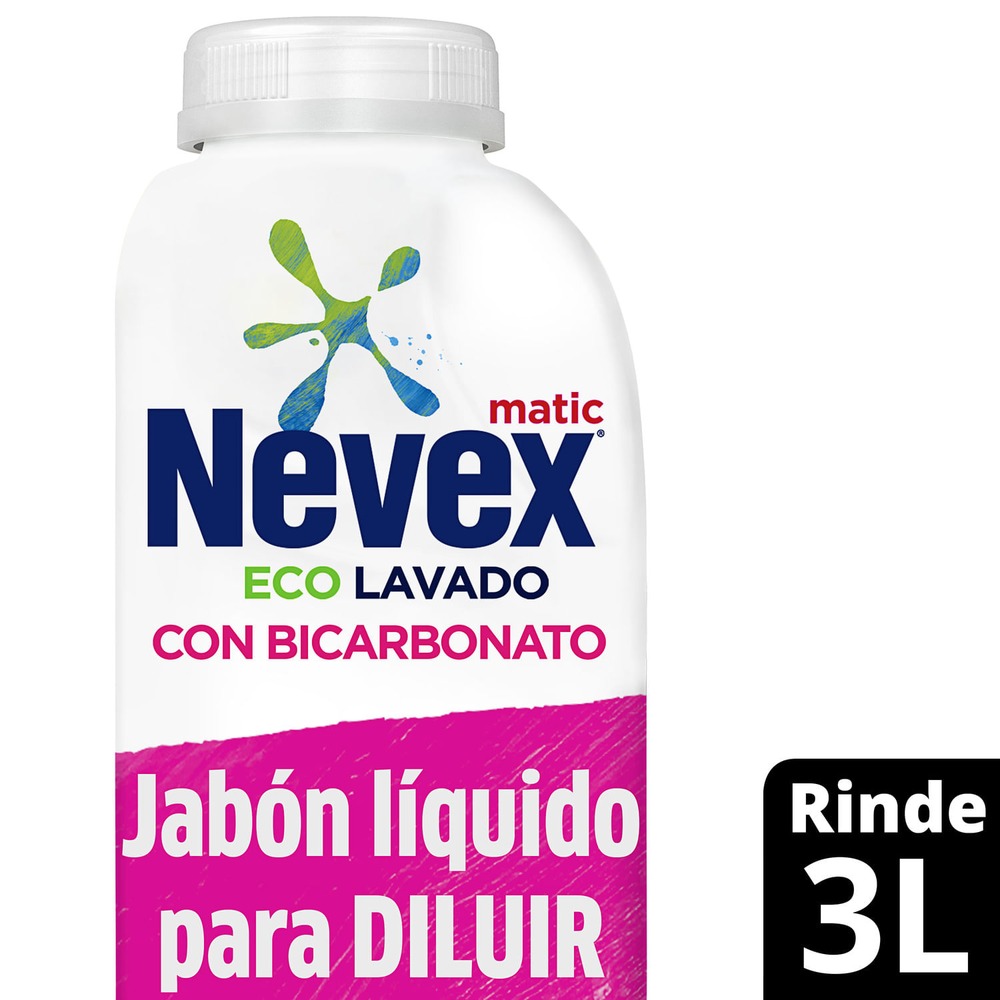 7791290795563 JABON LIQ. NEVEX CONC. P/DILUIR ECO LAV. C/BIC. REP. 500