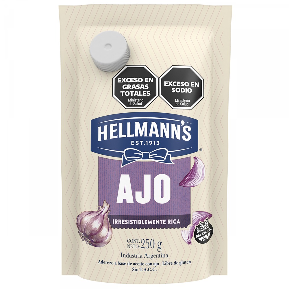 7794000006553 ADEREZO AJO HELLMANN`S S/TACC 250 GRS. (64327362)