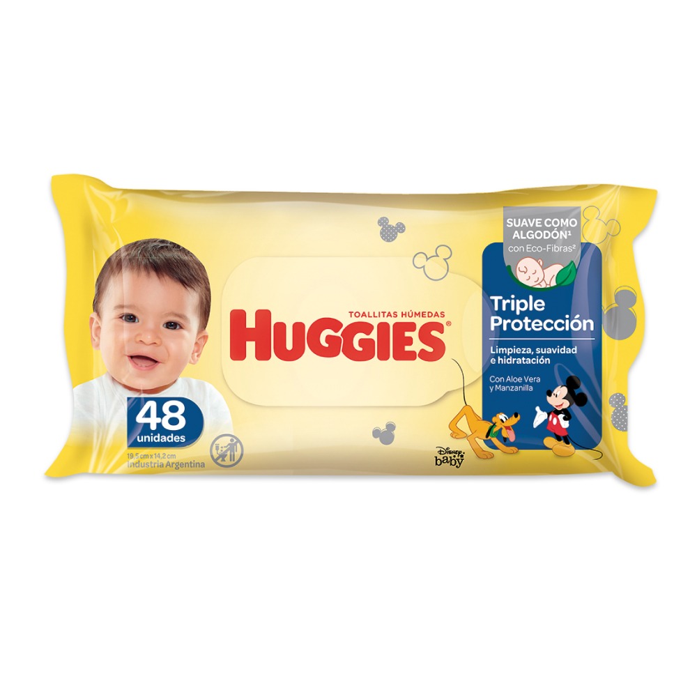 TOALLAS HUMEDAS HUGGIES TRIPLE PROTECCION 48 UN. (64334474)
