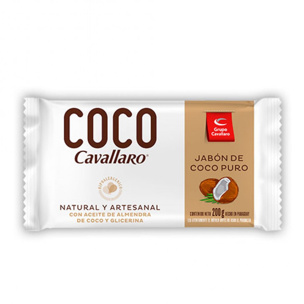 7840118010095 JABON DE LAVAR CAVALLARO COCO 200 GRS. NATURAL (9936)