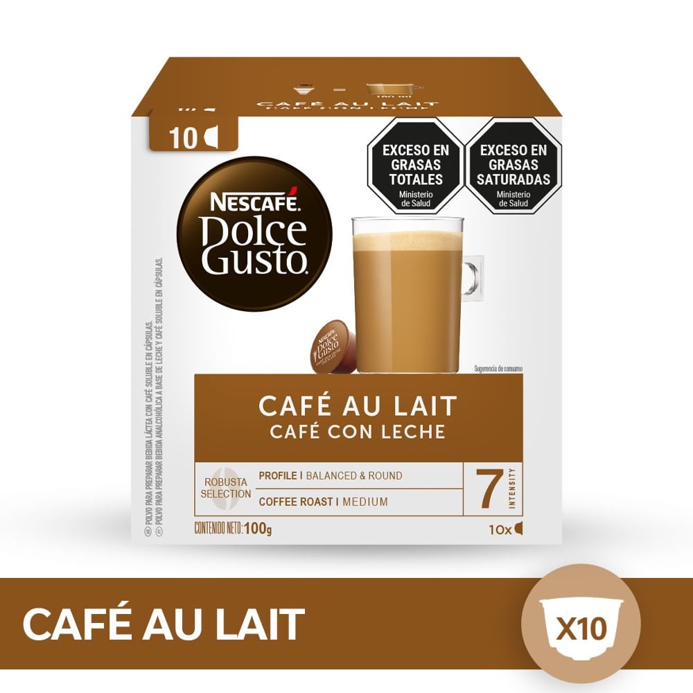 7891000434239 CAFE NESCAFE DOLCE GUSTO AU LAIT 10 CAP. 100 GRS. (12551459)