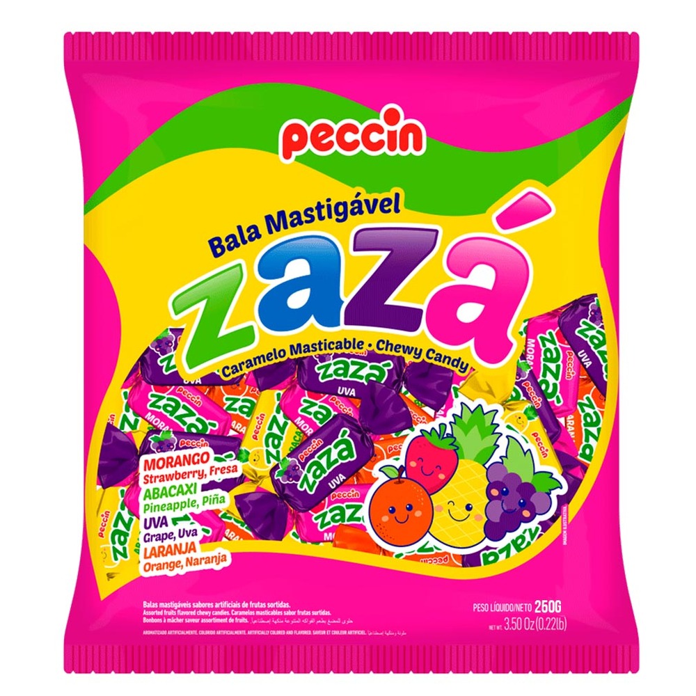 CARAMELO ZAZA MASTICABLE 250 GRS. (20 UN.) (115)