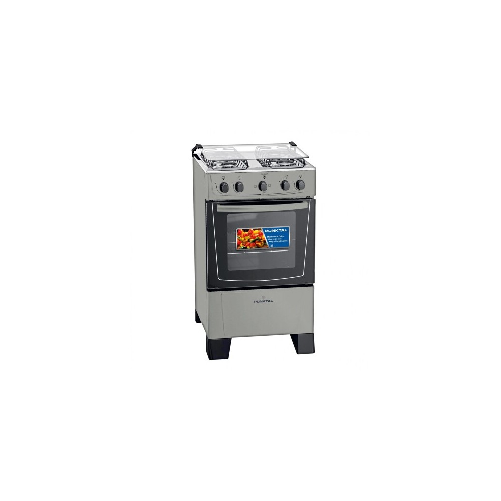 106151 COCINA PUNKTAL PK-6617CO COMB. 4 H. GAS Y HORNO ELEC. INOX.