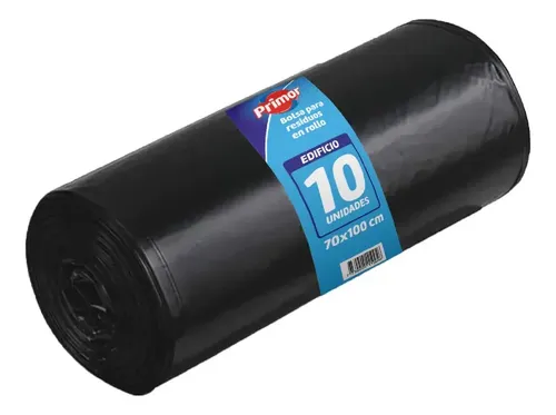 110114 BOLSAS RESIDUOS RECIBAG P/EDIFICIO NEGRA ROLLO 10 UN 70X105