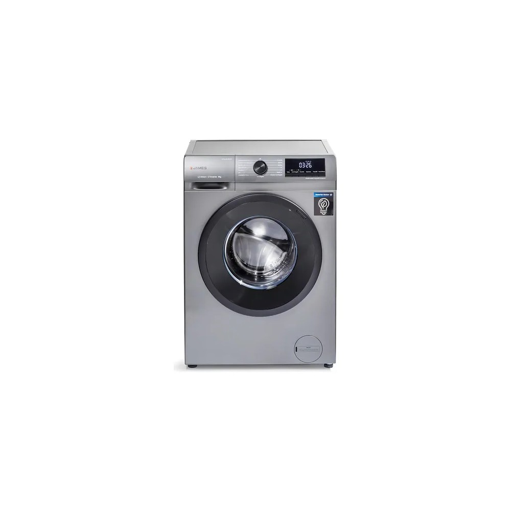 LAVARROPA JAMES INVERTER LR8140 S 8 KG. CARGA FRONTAL SILVER