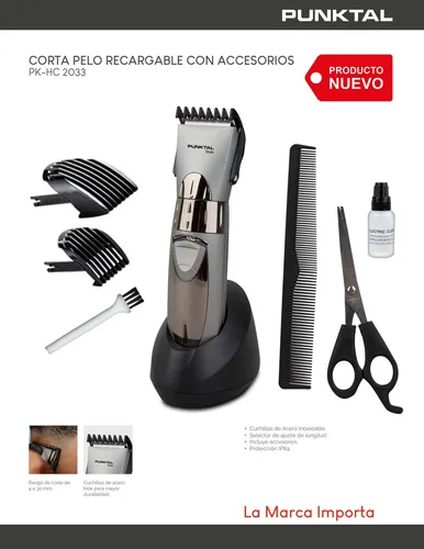 CORTA PELOS PUNKTAL PK-HC2033 RECARGABLE (5217)