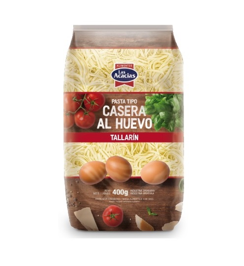 125042 FIDEOS LAS ACACIAS TIPO CASERO AL HUEVO TAGLIATELLE 400 GRS. (224045)
