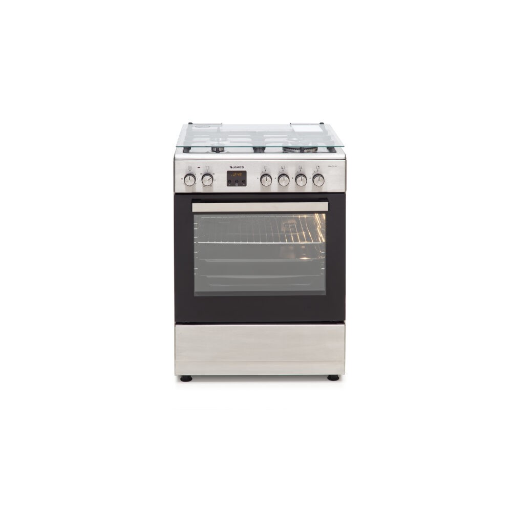 125193 COCINA JAMES C-25 A-TKS G2 4 HORNALLAS GAS Y HORNO ELEC. INOX (32191)